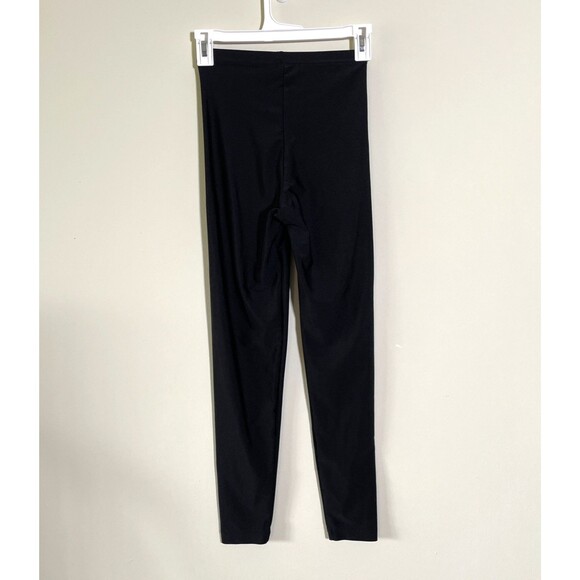 American Apparel Women's Nylon Tricot Leggings Black Size Small Stretch Made USA - Picture 3 of 8